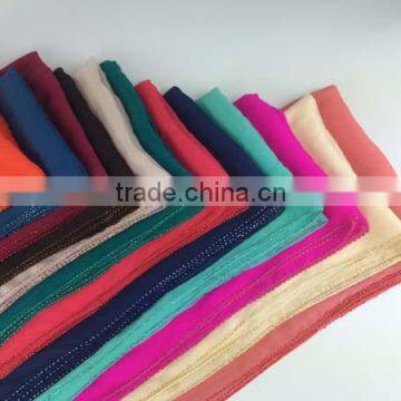 100% Silk beading wholesale scarf hijab muslim scarf