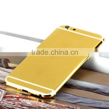 Brush Gold back cover for iphone 6 housing custom