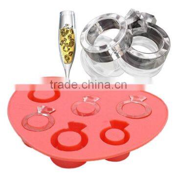 Ice Tray Diamond Love Ring Ice Cube Style Freeze Ice Mold Ice Maker Mould Special for Hot Summer Free Shipping MTY3