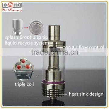 Yiloong innovative sub tank top air flow control 100% no leakage triple coil head khosla sub tank yiloong rebuildable anytank