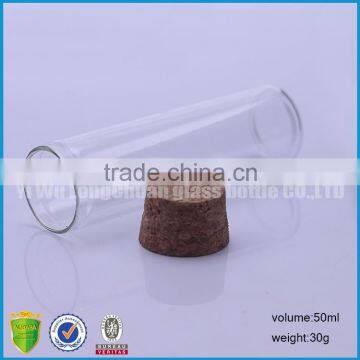 50ml Hot Sale Glass Wishing Bottle,Drift Glass Tubes With Cork Stoppers