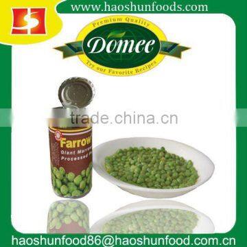 Halal Approval Canned Green Peas