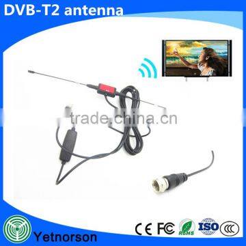 Stick Antenna 470-860MHZ F male horn patch for Universal Car Analog TV 3M RG174 with booster amplifier