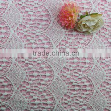 eyelash flowers cotton nylon blend jacquard lace fabric crocheted lace french lace                        
                                                Quality Choice