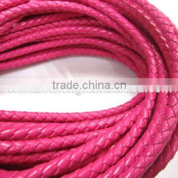 OEM Welcome Popular Round Braid PU/genuine Leather Cords for Jewelry Making photo-4