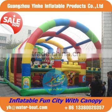 2016 Hot Sale Inflatable fun city with Canopy