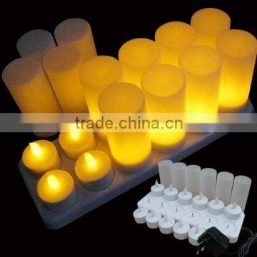 flamelss rechargable led candles set 12