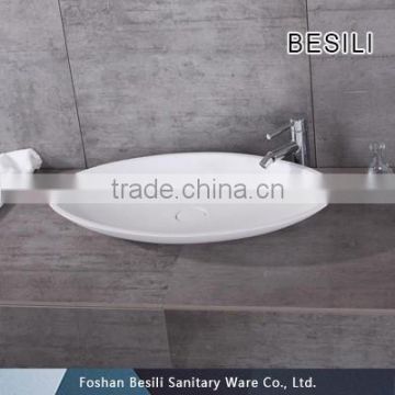 Thin basin ceramic wash hand basin for bathroom H1009C