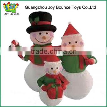 outdoor inflatable snowman family for christmas decoration