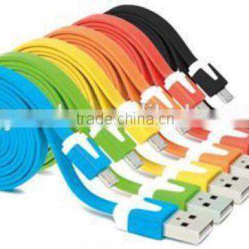 Colorful USB 2.0 Male to Micro USB Male Flat Data Cable