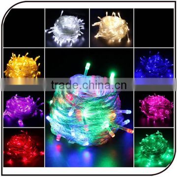 2015 hot sale 220V 10m 60leds 80leds 100leds christmas holiday led decoration cooper wire string lights