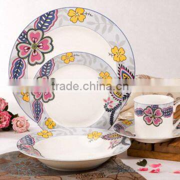 Good quality contemporary round porcelain ware dinner set