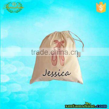 reusable natural canvas cotton bag drawstring