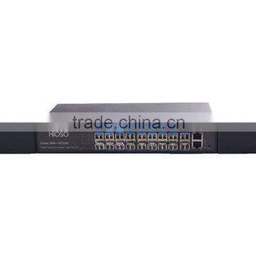 1U rack 100M 16 Ports SFP+1000M 2 Ports Combo 16 Ports Optical Fiber Switch