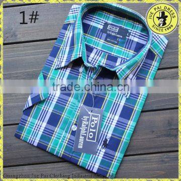 100% men cotton shirts mens dress shirts casual men's short-sleeved plaid shirt                        
                                                Quality Choice