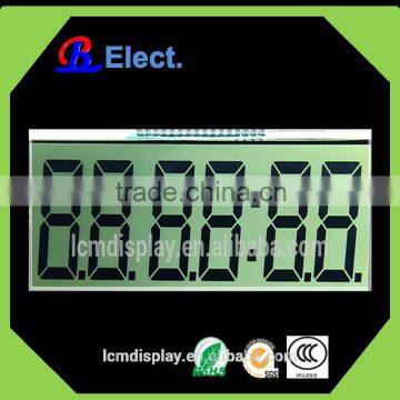 gray China manufacture 7 segment 6digit lcd display