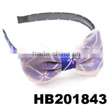 Teenage Girls Ribbon Bow Plastic Headband Wholesale