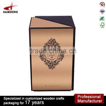 Fashion wine wooden box custom wine gift packaging box