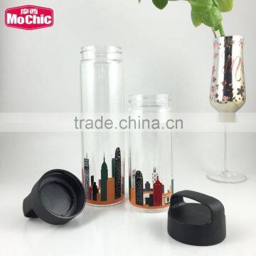 Mochic 350ML Printed Glass Personalized Glass Water Bottle for Sale