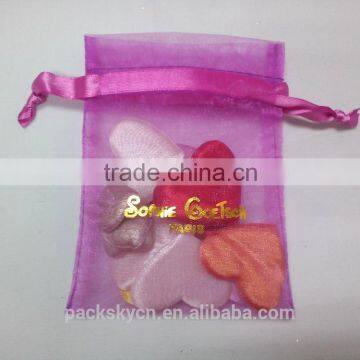 popular drawstring organza wedding gift bag with logo