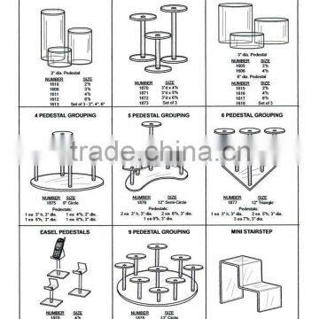 Acrylic displays holders stands easels risers shelves