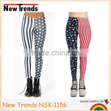 Fashion Stars and stripes print leggings 2014