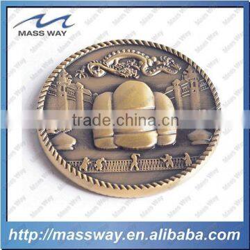 Customized Zinc Alloy Antique Bronze Copper 3D Metal Old Color Coin photo-1