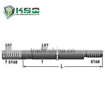 Tungsten Carbide ST68 Threaded Drill Rod With Tube Flushing Hole 30 mm photo-4