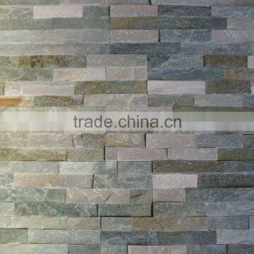 High Quality Cheap Price for P014 Beige Grey Slate Exterior Decorative Wall Stone