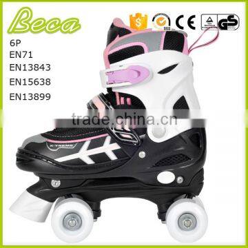 Wholesale Adjustable Pink Quad Speed Skates for Kids photo-3