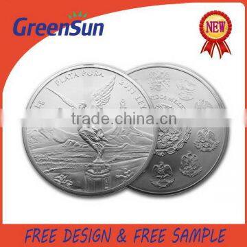 Direct Factory Price Nice looking custom 999 silver metal souvenir coin