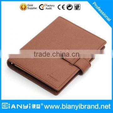 Custom 2017/2016 embossed leather diary, A5 PU Leather notebook