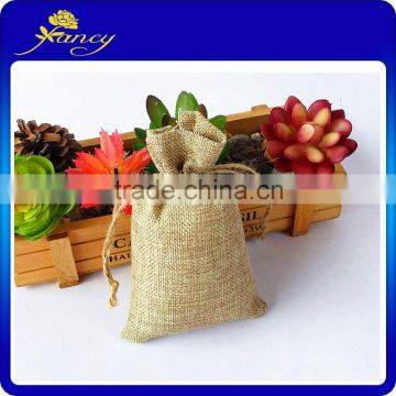 Fashion Mini linen Gift Bags customized printed bags