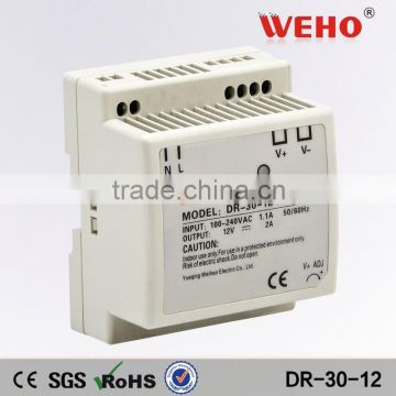 CE ROHS 30w din rail DR-30-12 12 volt dc led power supply