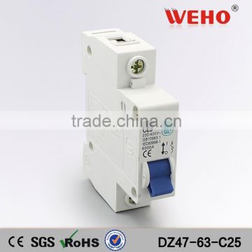 1P-4P, 1A-63A, IEC60898/GB10963 electric circuit breaker