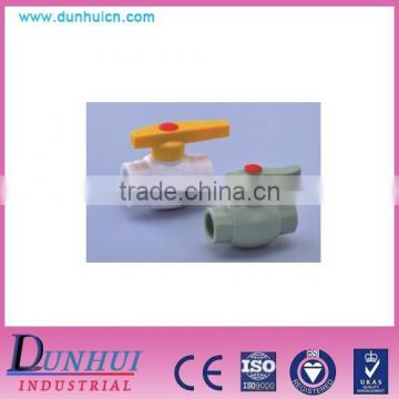 ISO9001 high quality ppr ball valve with plastic and iron