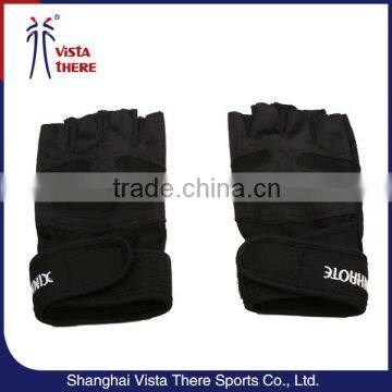 Black colour half finger thin bicycle cycling gloves