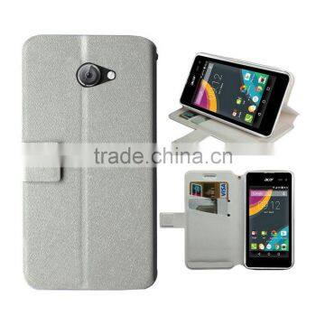 for Acer Liquid Z220/M220 case white slim stand wallet leather high quality factory price