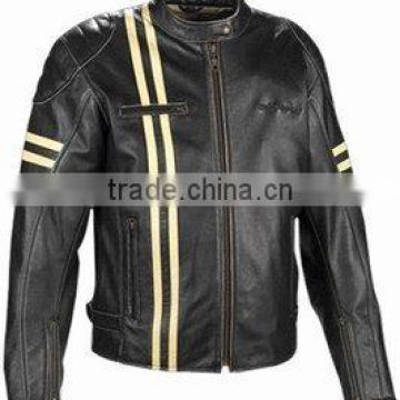 DL-1219 Leather Motorbike Racing Jacket