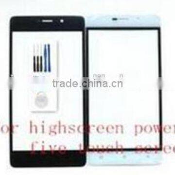 high quality touch screen External screen glass FOR Highscreen Power Five