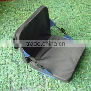 Foldable waterproof foam stadium seat cushion with fleece blanket