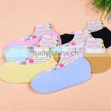 Q5002 Women Candy Color Casual Low Cut Loafer Boat Liner Non-Slip Invisible Ankle Socks