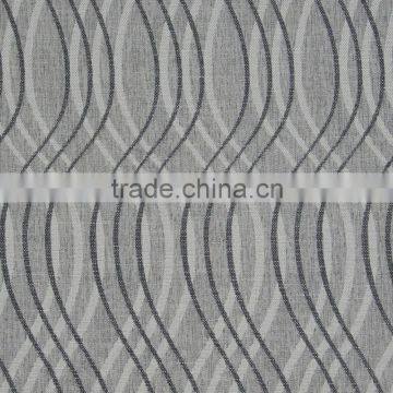 New arrival curved shape design100% Polyester Linen Like Jacquard Curtain fabric