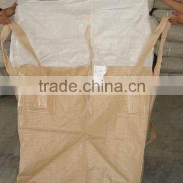 pp jumbo bag with duffle top/container bag with flat bottom/bulk bag with cross conner loops