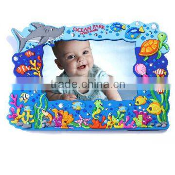 factory direct sales embossed custom design soft silicone photo frames,PVC photo picture frame