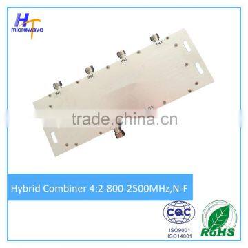 wideband microwave component rf Combiner 4x2 4 in 2 out 800-2500MHz N Female