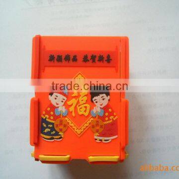 New Arrival Embossed Beautiful Flower Rubber Pen Holder photo-3