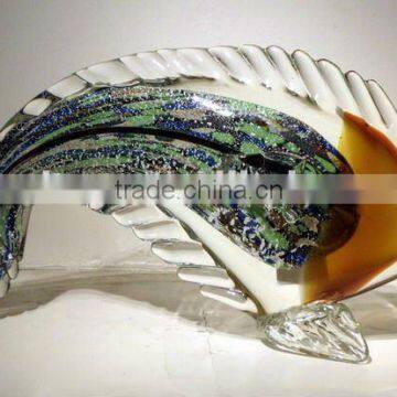 exquisite glass fish art glass table decoration xo-2010007A and art glass home decoration
