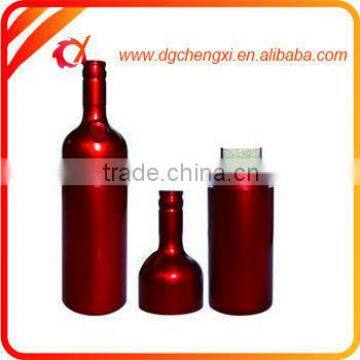 Red Plastic Bottle Shaped USB Flash Drive