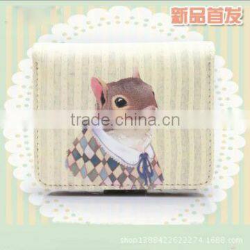 Cute Cartoon Squirrel Stamp Card Pack Small Fresh Short Wallet